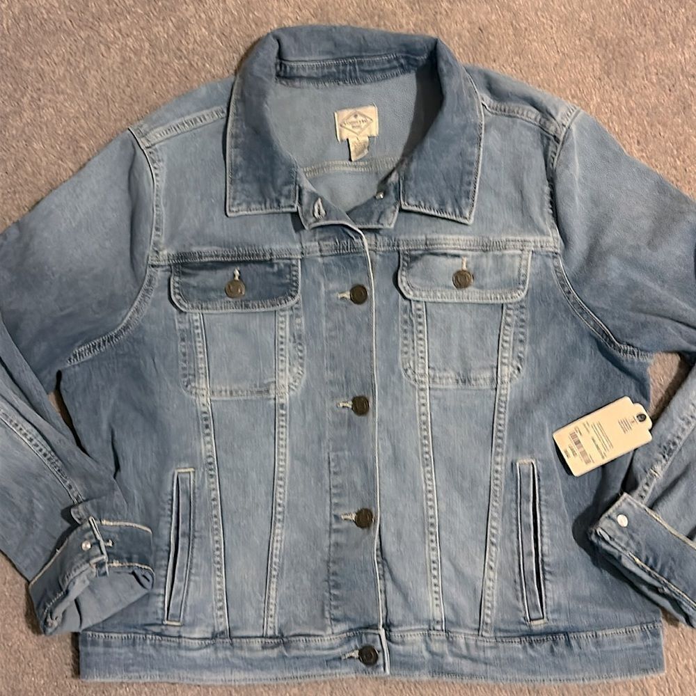 St. John’s Bay Distressed Denim Jean Jacket!
